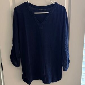 Willi Smith Navy Blue Tunic Top
